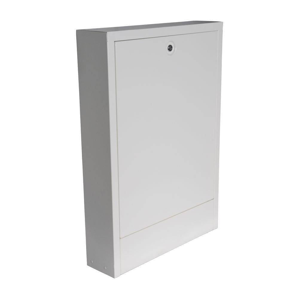 Kermi x-net Verteilerschrank A-XL-L5 Aufputz, Breite 1025mm, Tiefe 125mm, Höhe 710-840mm, Weiß RAL 9016