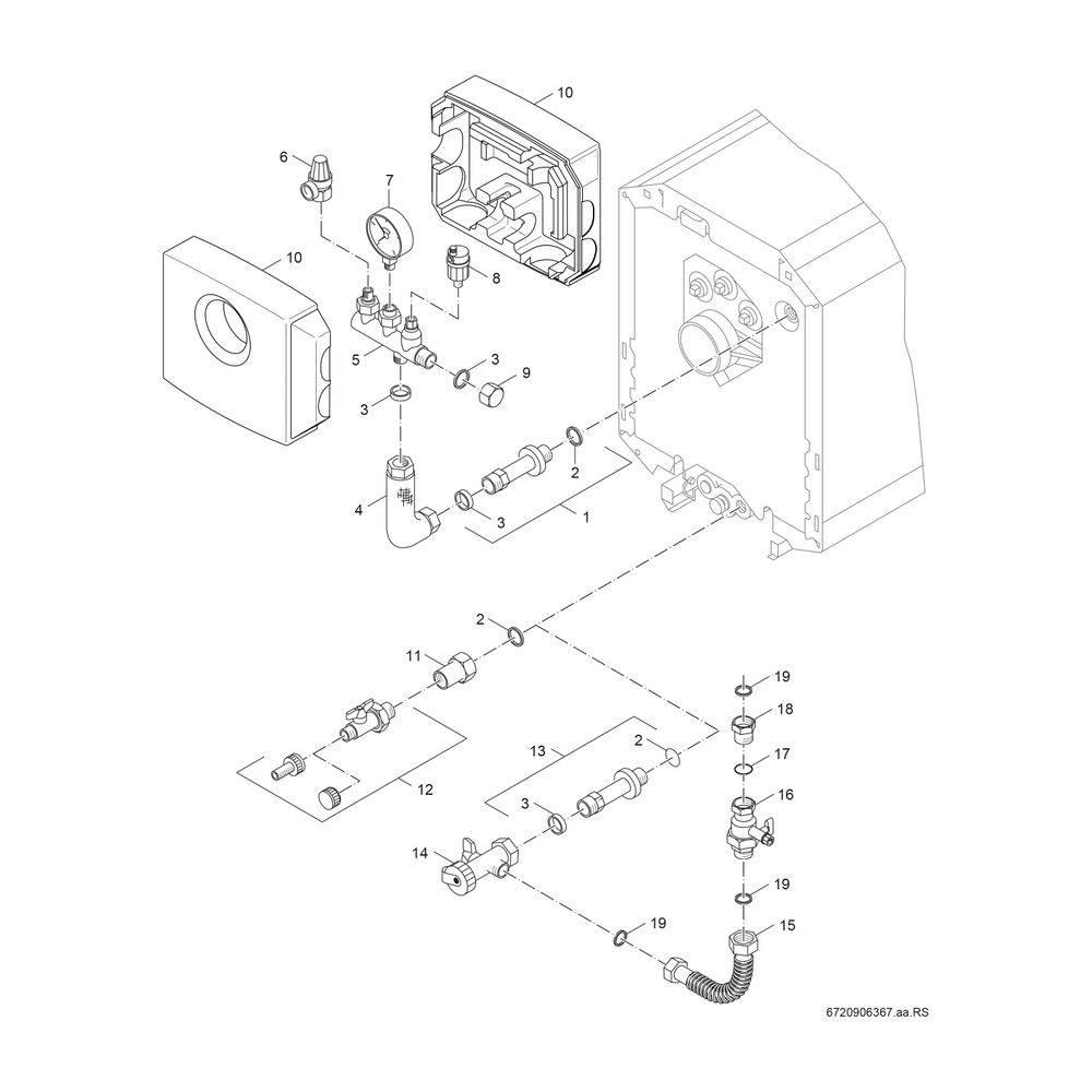 Bosch Installationszubehör AAS 2, Ausdehnungsgefäß-Anschlussset