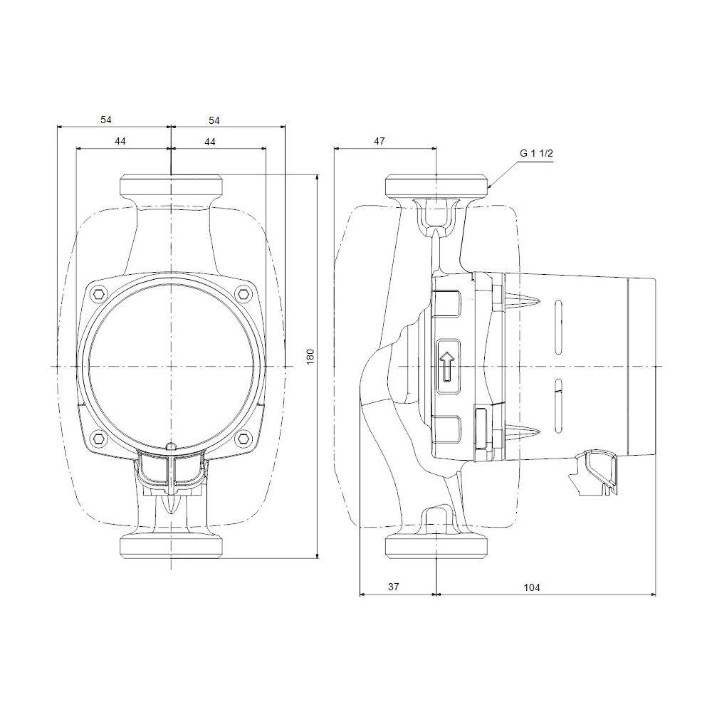 GRUNDFOS Hocheffizienz Umwälzpumpe ALPHA3 25-60 180 1x230V G1_1/2 DACH