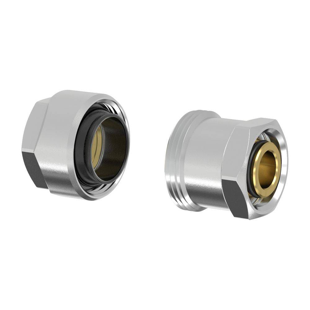 Flamco Plus DVGW Schwarzrohradapter für Rohr 3/8" x G 3/4" Innengewinde Eurokonus