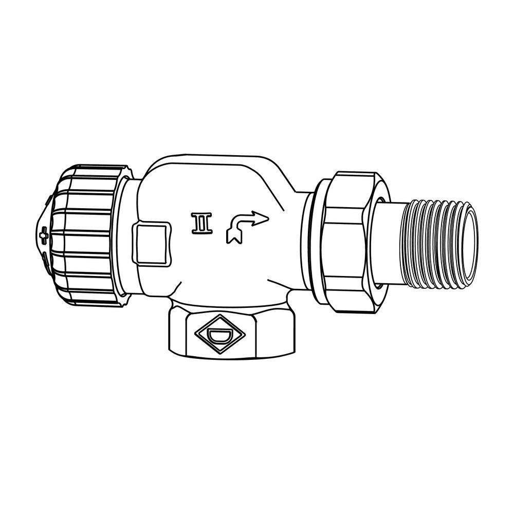 IMI Heimeier Thermostat-Ventilunterteil V-exact II, Axialform DN 15