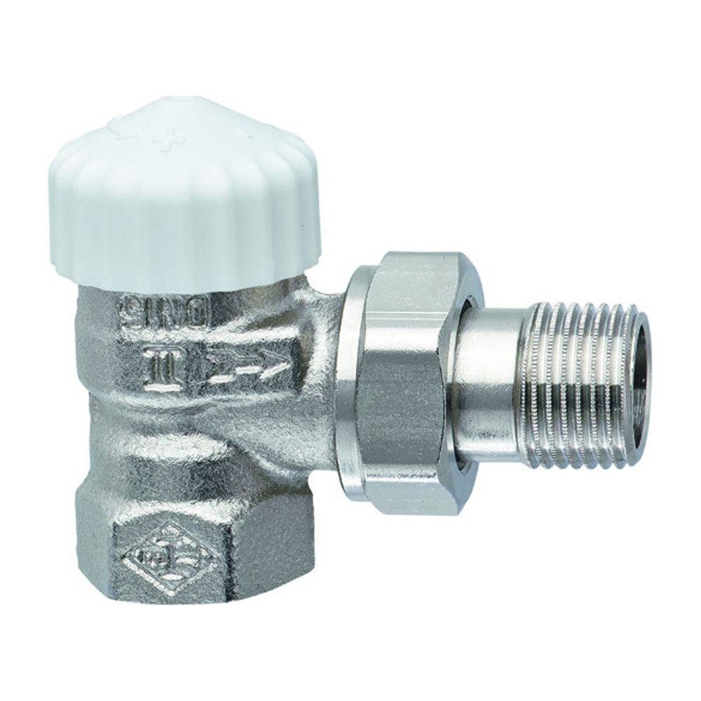 IMI Heimeier Thermostat-Ventilunterteil V-exact II, Eckform DN 15, vernickelt