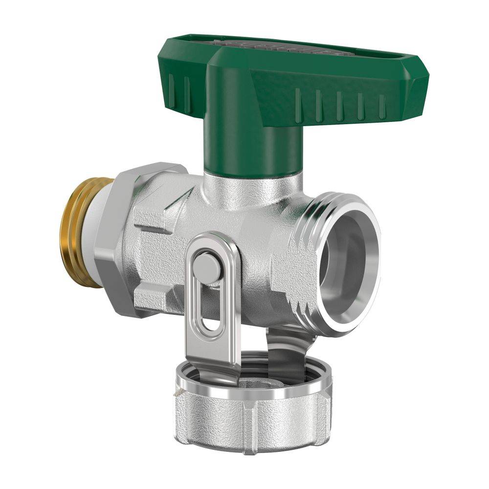 Flamco KFE-Kugelhahn Durchgang, DVGW G 1/2" Außengewinde PN 16 Messing vernickelt