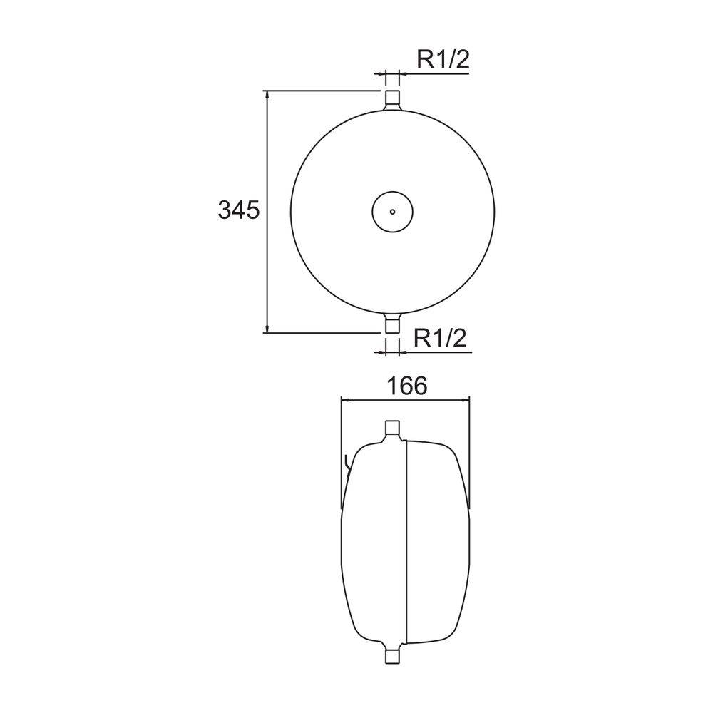 IMI Pneumatex Druckausdehnungsgefäß Aquapresso ADF 8.10, Nenninhalt 8L max. 10 bar Anschluss 1/2", Beryllium