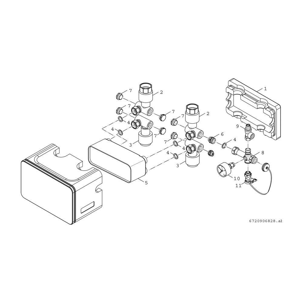 Bosch Installationszubehör PWT 28 Systemtrennung für Altanlagen