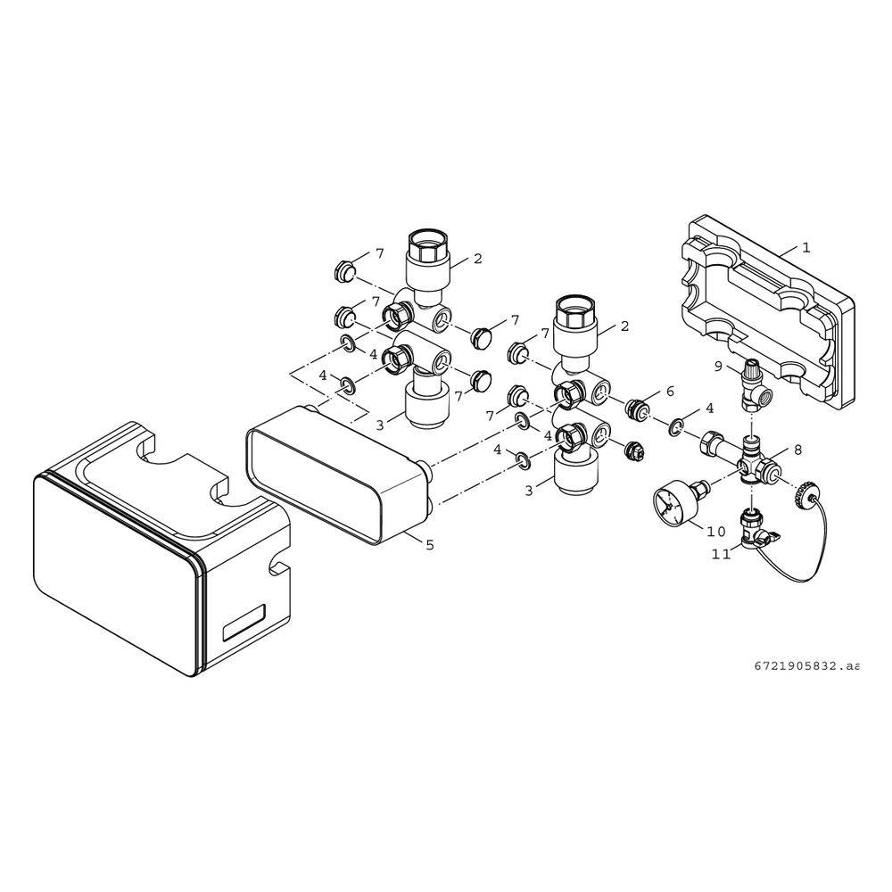 Bosch Installationszubehör PWT 28 Systemtrennung für Altanlagen
