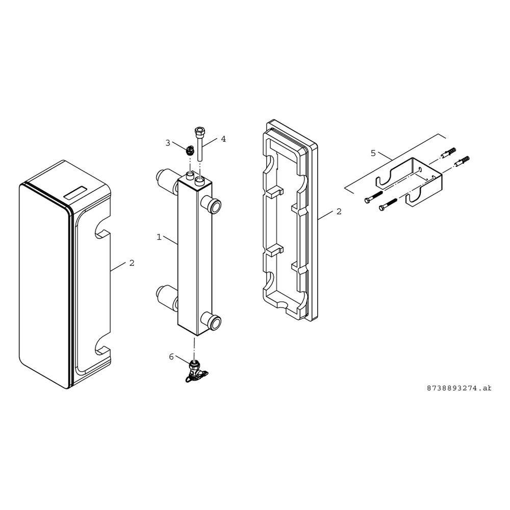 Bosch Installationszubehör WHY 80/60 Hydraulische Weiche DN 80/60, Schwarz