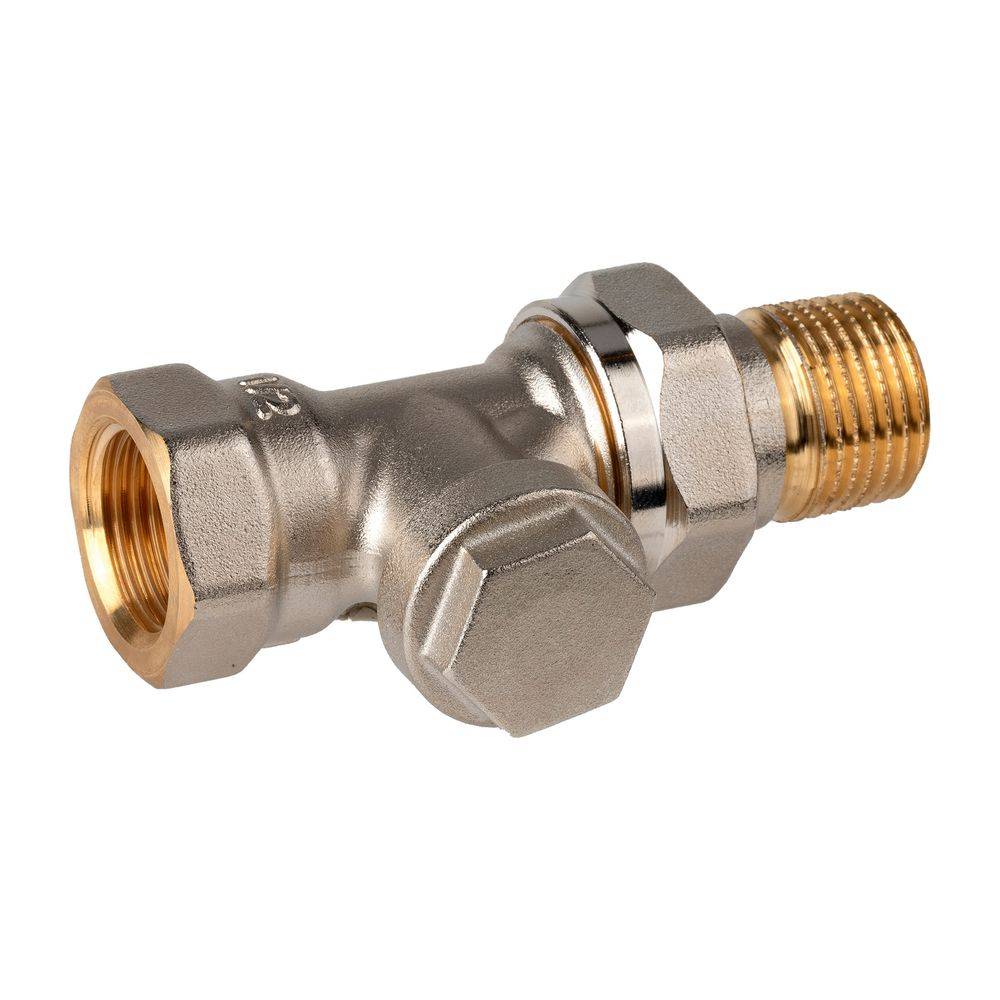 Resideo Rücklaufverschraubung Verafix, Messing vernickelt, Durchgangsausführung, 3/8"