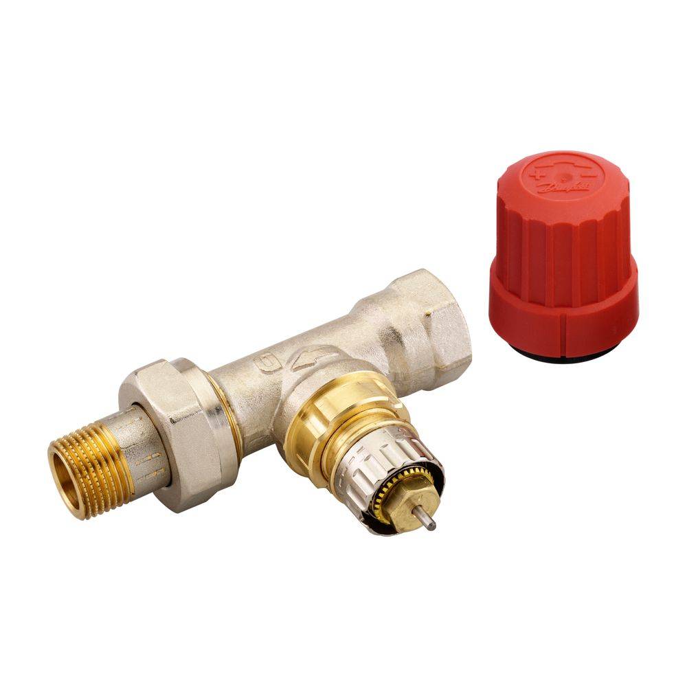 Danfoss Ventilgehäuse RA-N, DN 10, R 3/8", Durchgangsausführung, matt vernickelt, 013G0032