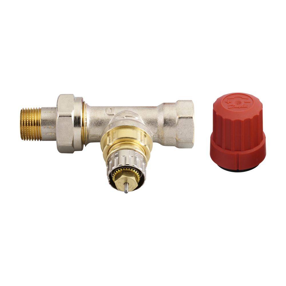 Danfoss Ventilgehäuse RA-N, DN 10, R 3/8", Durchgangsausführung, matt vernickelt, 013G0032