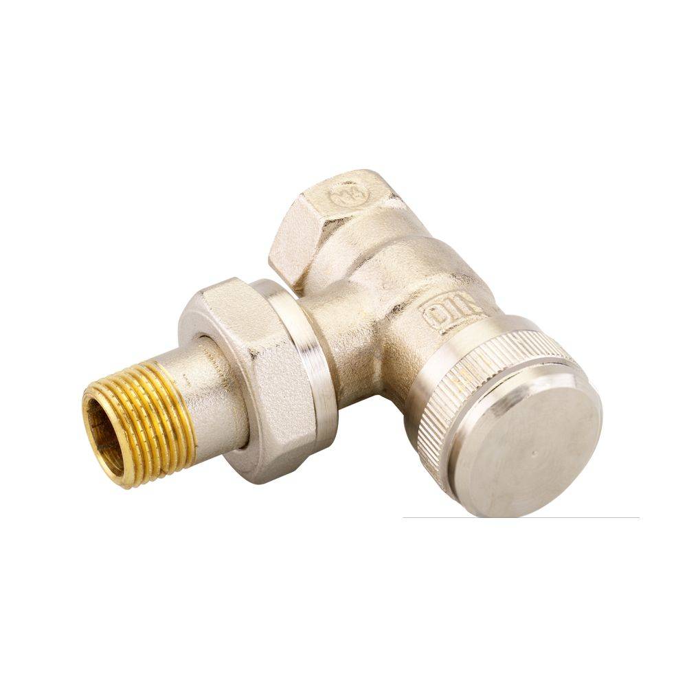 DANFOSS Rücklaufverschraubung RLV 10 R 3/8, Eck, vernickelt
