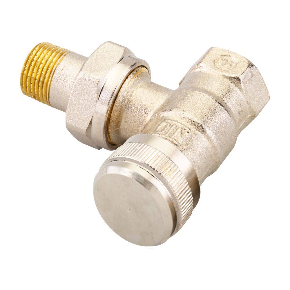 DANFOSS Rücklaufverschraubung RLV 10 R 3/8, Eck, vernickelt