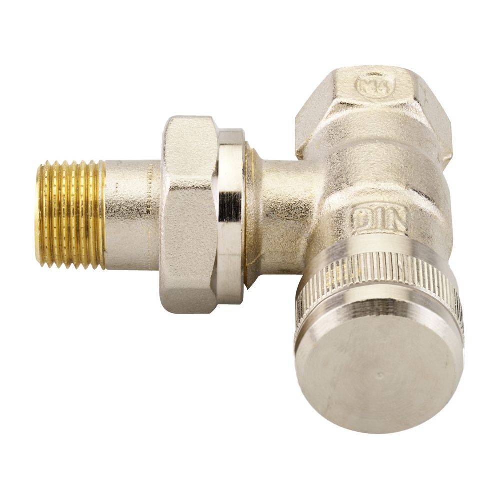DANFOSS Rücklaufverschraubung RLV 10 R 3/8, Eck, vernickelt