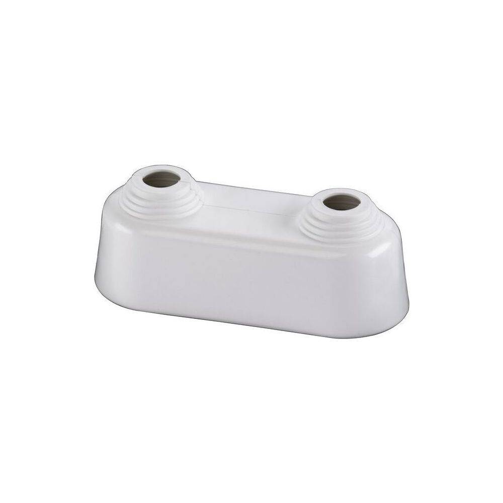 Flamco Doppelrosette hoch 10-22mm x Achsabstand 50mm Kunststoff, Weiß