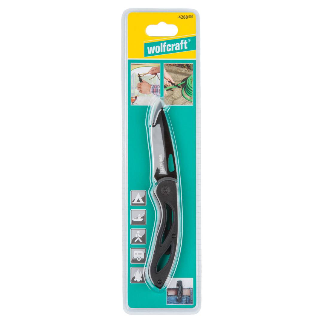 Wolfcraft Klappmesser mit glatt geschliffener