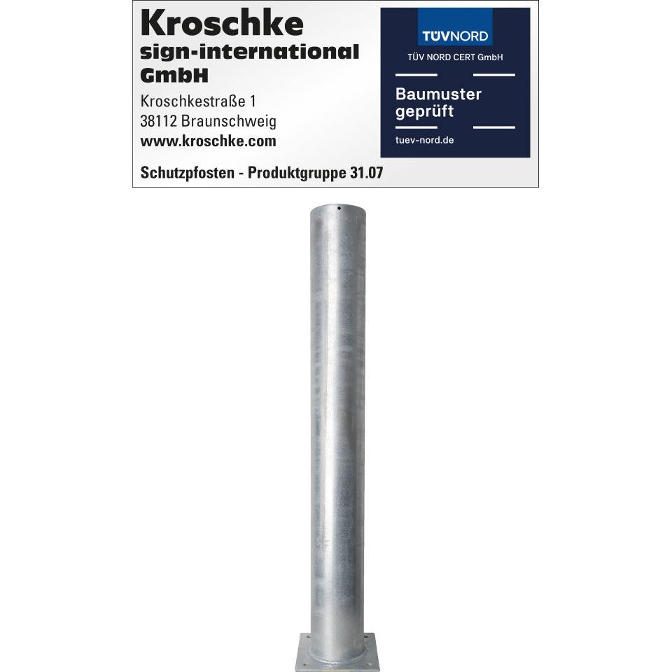 K.57 Schutzpfosten Allround XXL, zum Aufdübeln, Stahl, Ø 159mm, 1300mm