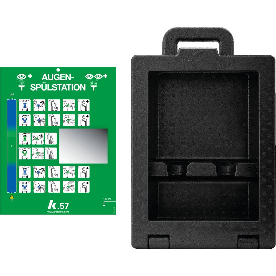K.57 Augenspülwandbox iBox2,f. 2x 200ml,500ml,1000ml Augenspülflaschen,425x294mm