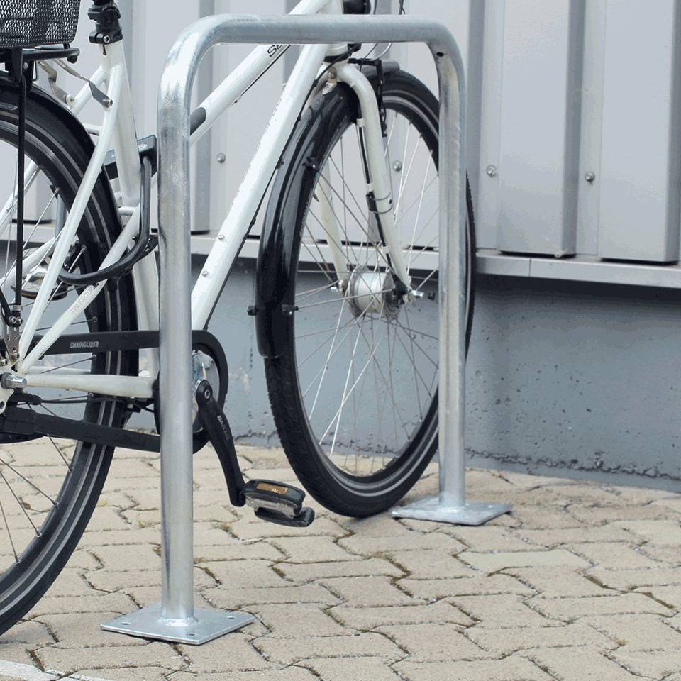 K.57 Fahrrad-Anlehnbügel Proof,Knieholm,z. Einbetonieren,Stahl,900x1200mm,Ø 42mm