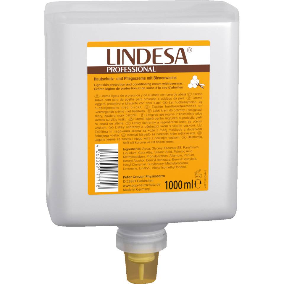 LINDESA® Hautschutzcreme PROFESSIONAL, parfümiert, 1000ml/Neptunflasche