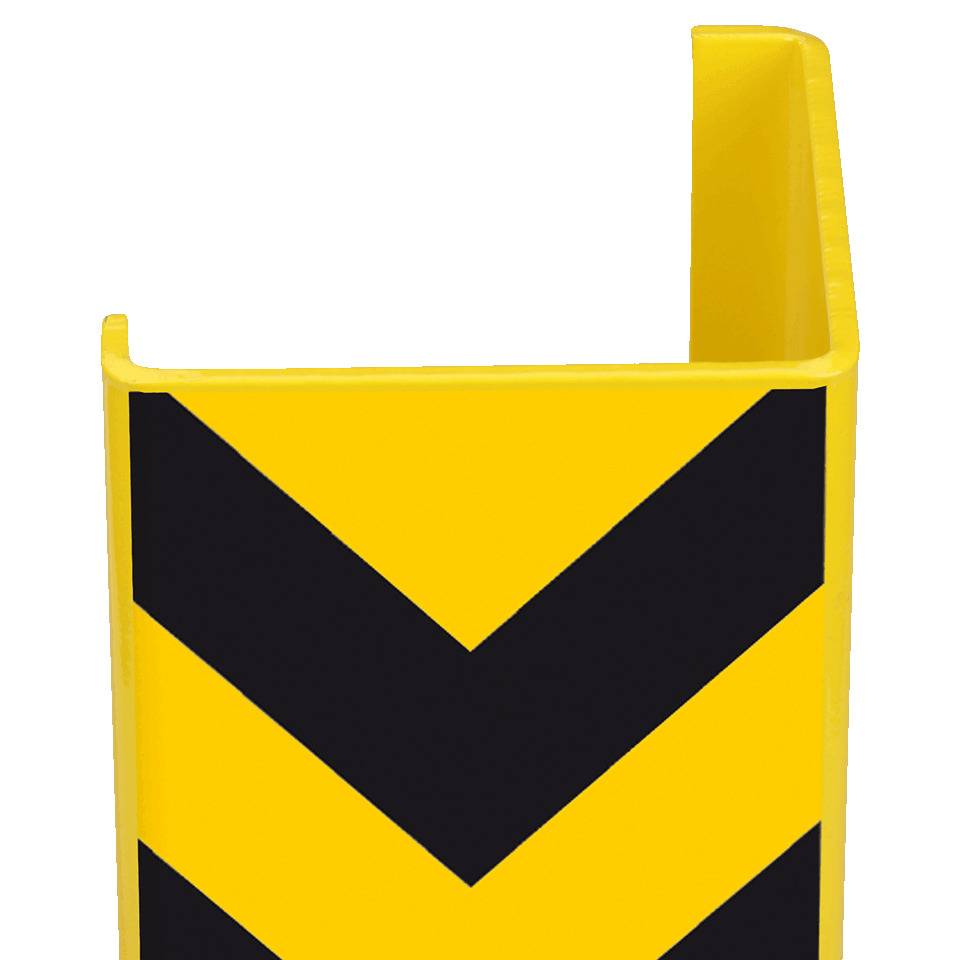 K.57 Anfahrschutzprofil L-Form,zum Aufdübeln,gelb/schwarz,Stahlblech,160x400x6mm