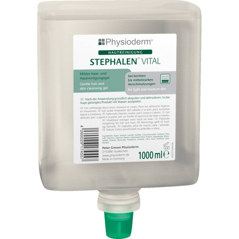 Physioderm Waschgel STEPHALEN® VITAL, zur Haut- und Haarreinigung, 1000ml/NFL