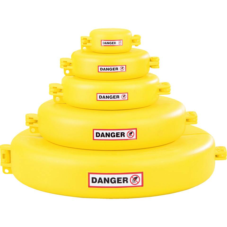 Ventilabsperrung Berühren/Schalten verboten, Typ 2, gelb, Polyurethan, Ø 63,5-127mm