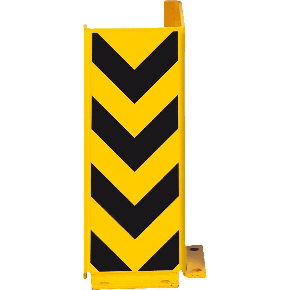 K.57 Anfahrschutzprofil L-Form,zum Aufdübeln,gelb/schwarz,Stahlblech,160x400x6mm