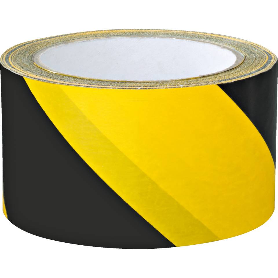K.57 Warnmarkierungsband, linksweisend, ASR A1.3, gelb/schwarz, Folie, selbstklebend, 60mm, 66m