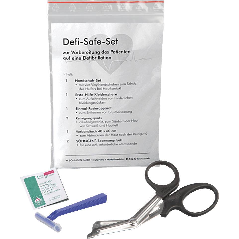 SÖHNGEN® Defibrillator-Safe-Set, mit Kleiderschere und Beatmungstüchern