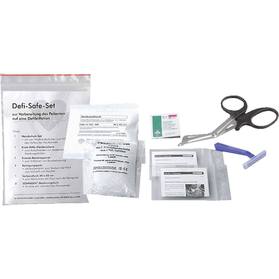 SÖHNGEN® Defibrillator-Safe-Set, mit Kleiderschere und Beatmungstüchern