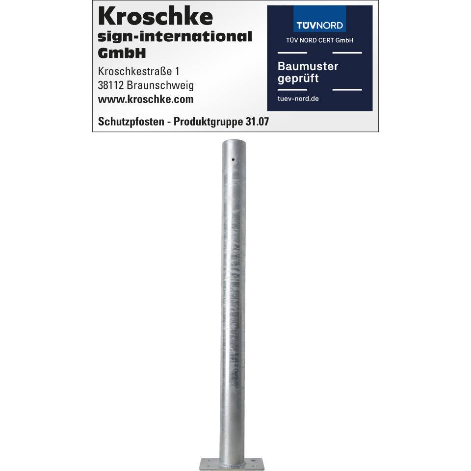 K.57 Schutzpfosten Allround XL, zum Aufdübeln, Stahl, Ø 76mm, 1000mm