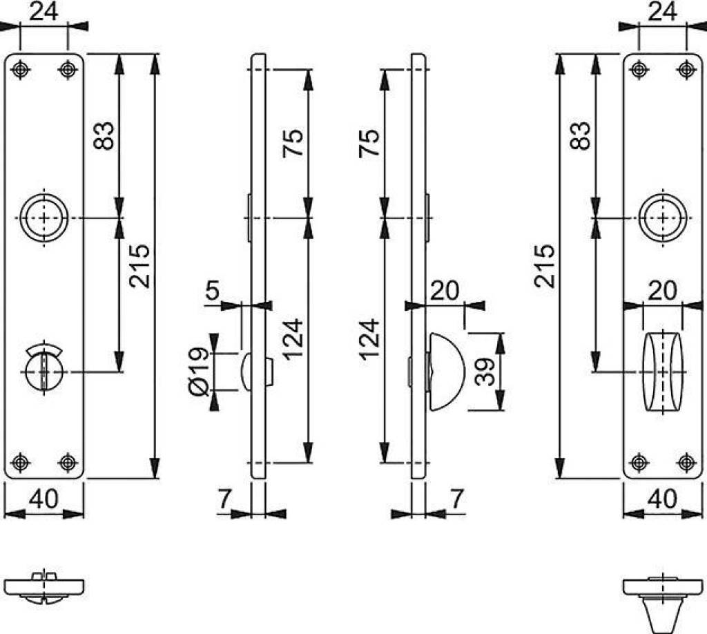Hoppe Kurzschild 202K, WC, F1