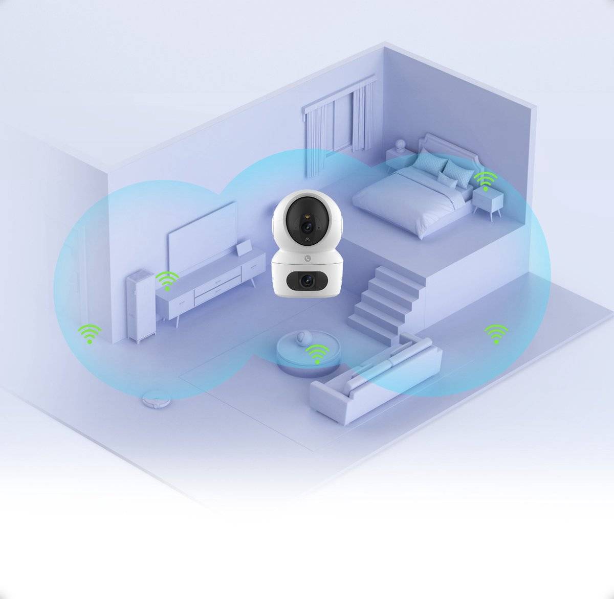 Innen-IP-Kamera dual 2K H7c