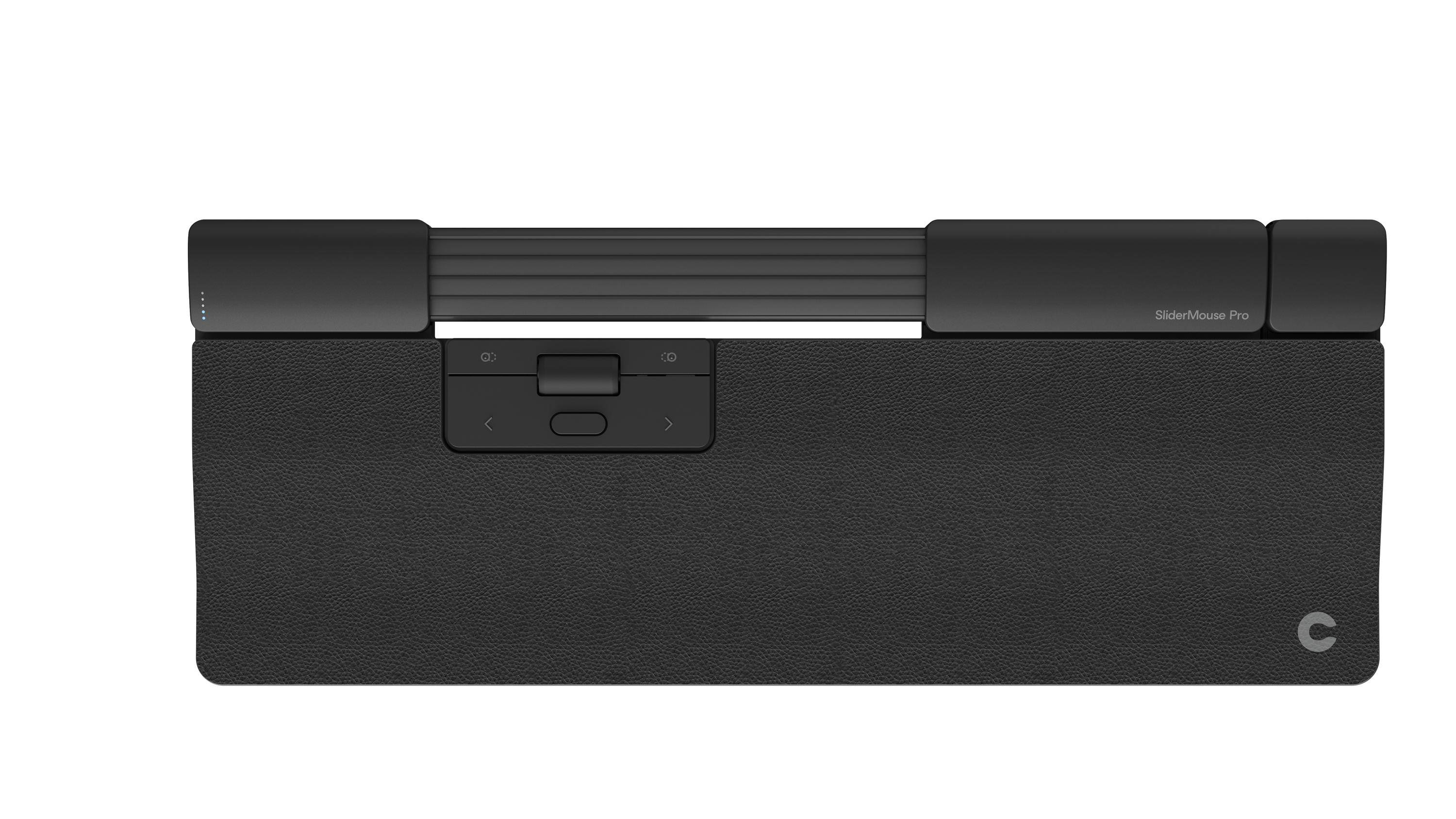 Contour SliderMouse Pro - Zentrale Maus - mit verlängerter Armauflage und veganem Leder