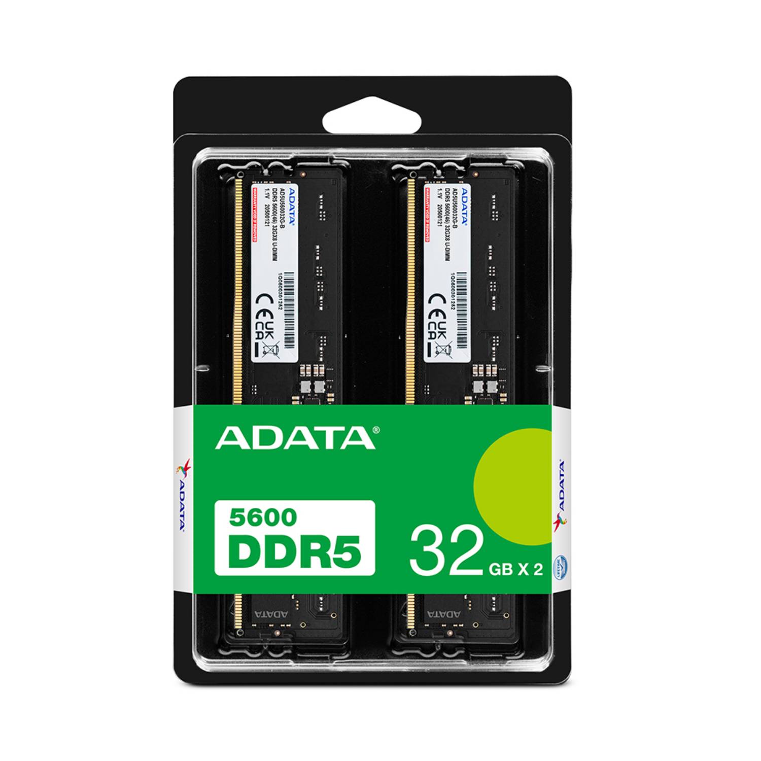 ADATA DDR5 5600 U-DIMM, 8 GB, 1 x 8 GB, DDR5, 5600 MHz, 288-pin DIMM