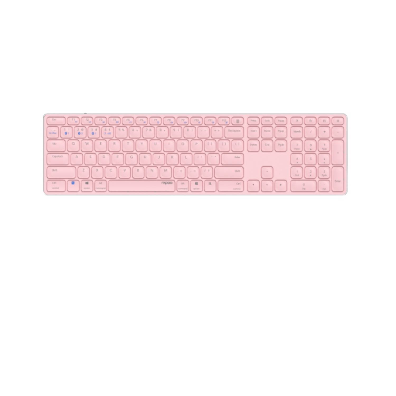 Rapoo E9800M Tastatur RF Wireless + Bluetooth QWERTZ Deutsch Pink (00220284)