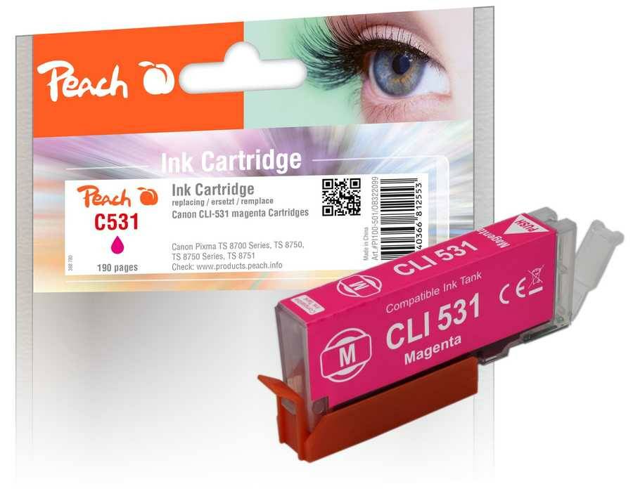 Peach Patrone Canon CLI-531 6121B002 magenta kompatibel - Kompatibel - Tintenpatrone