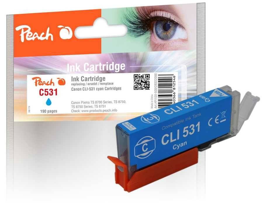 Peach Patrone Canon CLI-531 6120B002 cyan kompatibel - Kompatibel - Tintenpatrone