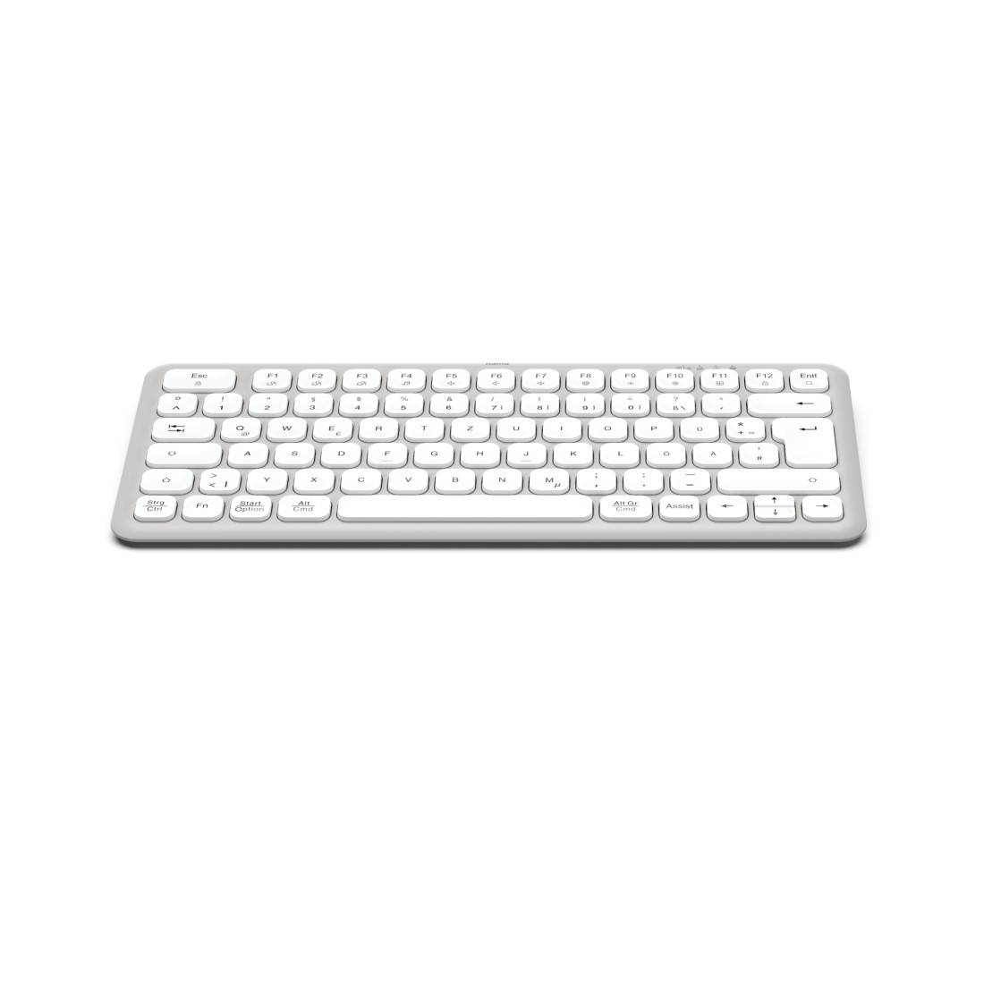 hama 00173060 Multi-Device-Tastatur "WK-500", kabellos, Funk u. BT, klein, WS, QWERTZ DE
