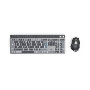 hama 00173069 Multi-Device-Tastatur-Maus-Set "WKM-750", kabellos, LED, Schwarz, QWERTZ DE