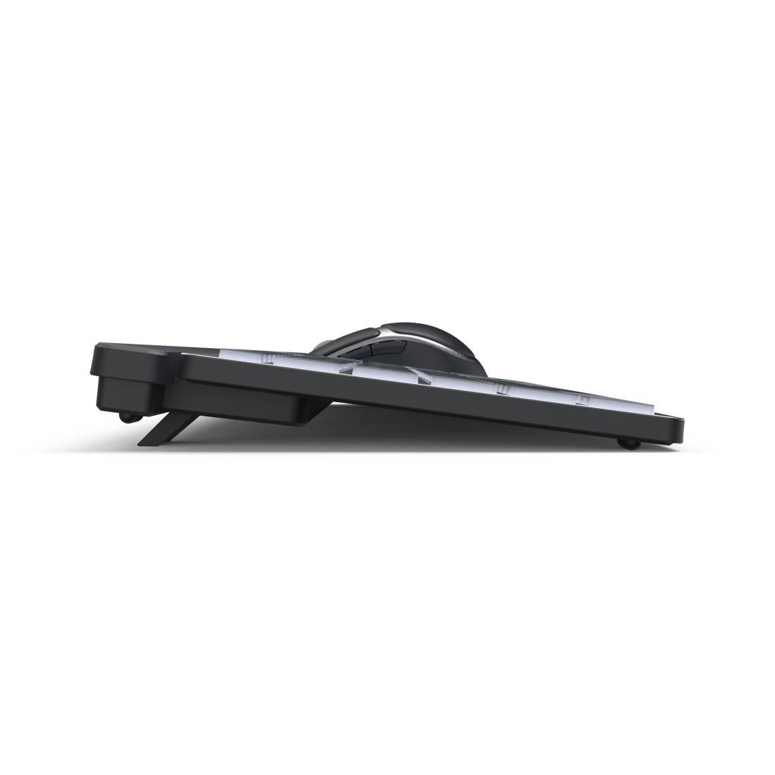 hama 00173069 Multi-Device-Tastatur-Maus-Set "WKM-750", kabellos, LED, Schwarz, QWERTZ DE