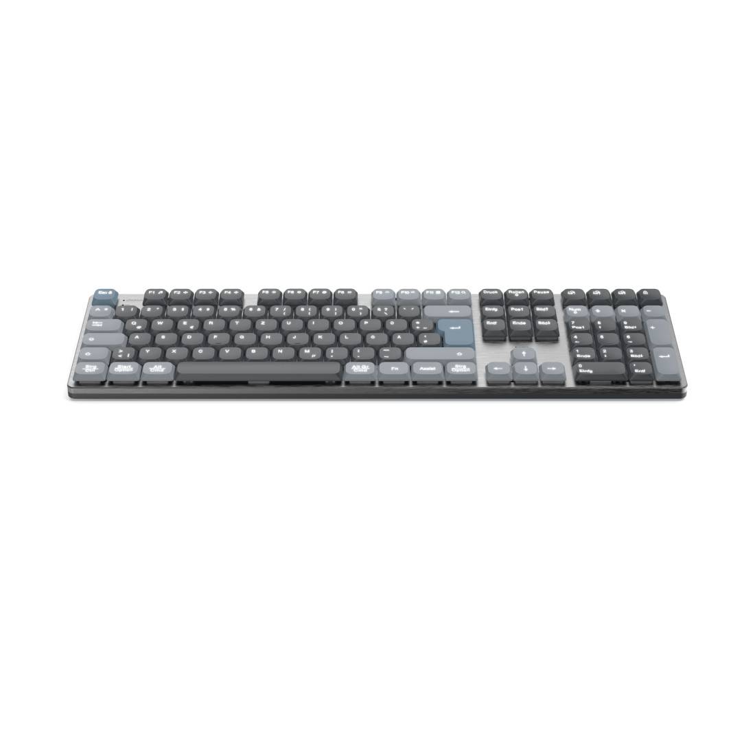 hama 00173070 Multi-Device-Tastatur "WK-800", kabellos, mechanisch, LED, Schw., QWERTZ DE