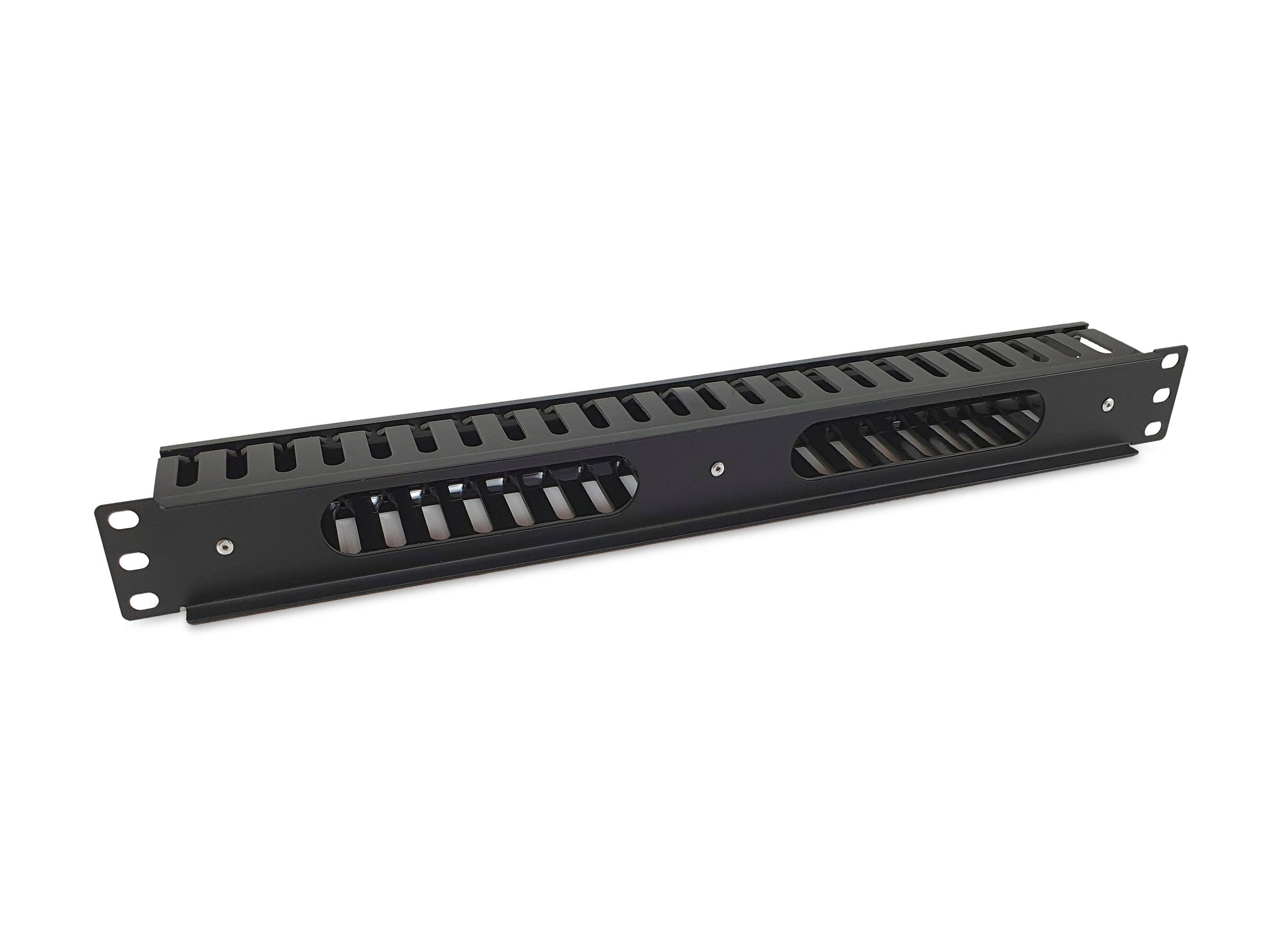 Equip 19" Kabelmanagement Panel Ausstattung schwarz - Schwarz