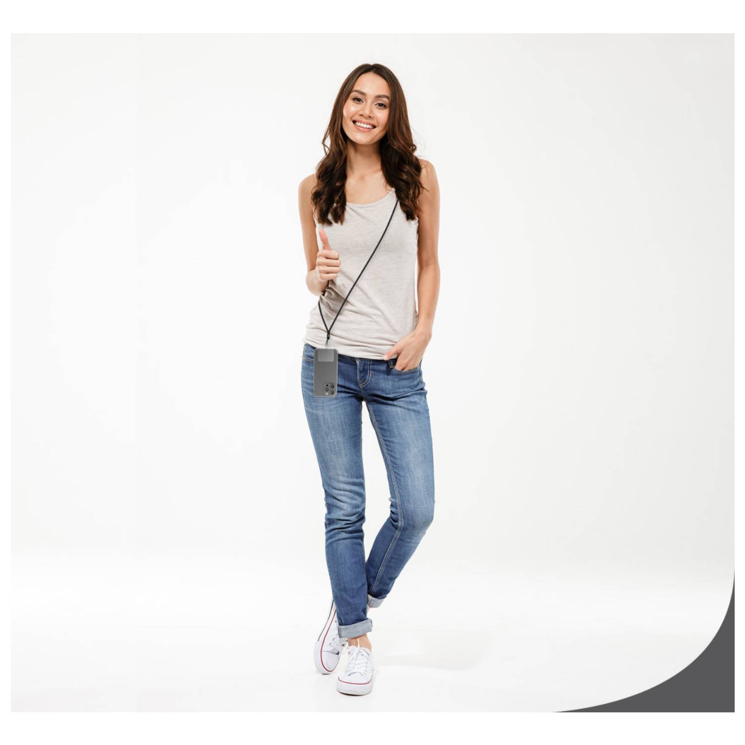 4smarts 540489 - Umhängegurt - Schwarz - Metall - Recycelbarer Kunststoff - Universal - Kunststoff - 1 Stück(e)