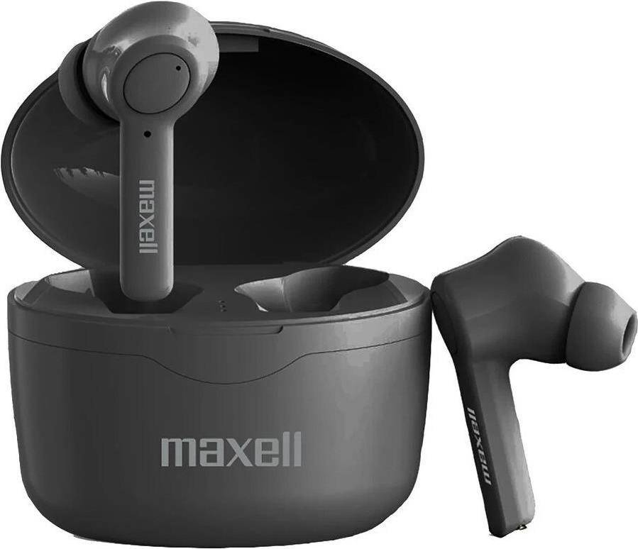 Maxell Bass 13 Sync Up Wireless Bluetooth In-Ear-Kopfhörer mit Ladegerät Fall schwarz (MAXELL HOME STUDIO)