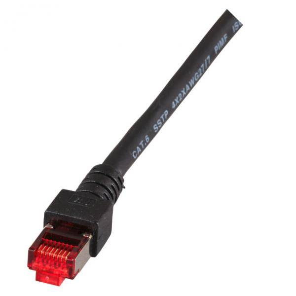 RJ45 Patchkabel Cat.6 S/FTP LSZH -- schwarz 20m Kupferverkabelung