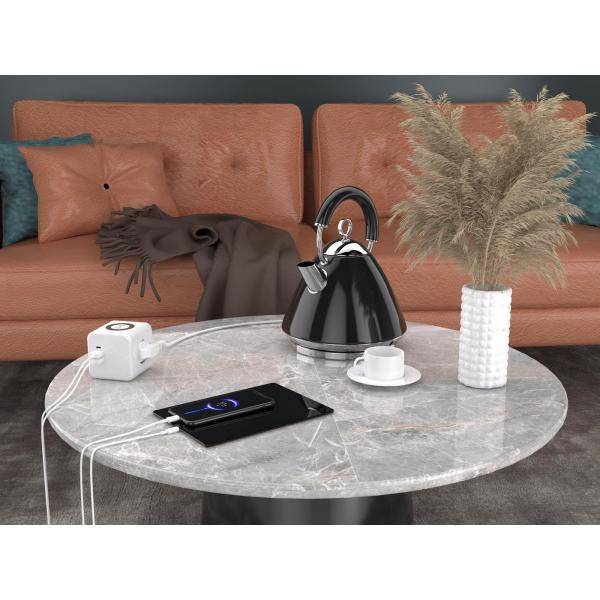 MICROCONNECT - Power Cube with Wireless Charging 3 Schuko outlets 2 - Steckdosenleiste