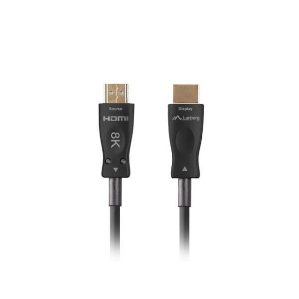 LANBERG HDMI M/M V2.1 Kabel 40m 8K optisch AOC schwarz Multimedia-Technik HDMI-Kabel Audio, &