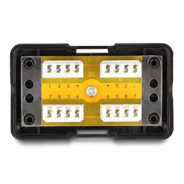 Delock Netzwerk Verbindungsbox LSA Cat.6 schwarz