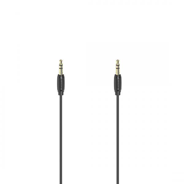 hama 00205263 Audio-Kabel, 3,5-mm-Klinken-St. - St., Stereo, vergoldet, ultradünn, 3,0 m